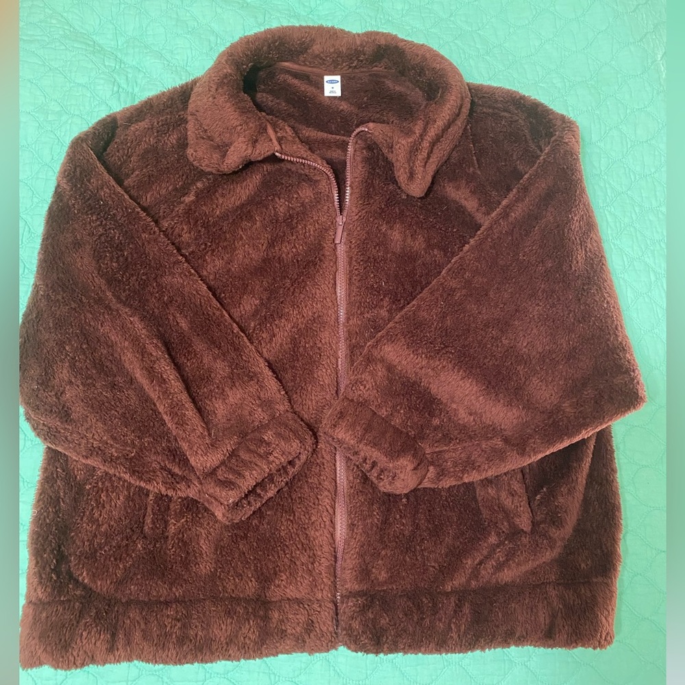 Old Navy Women’s Size M Cozy Brown Faux Fur Jacket